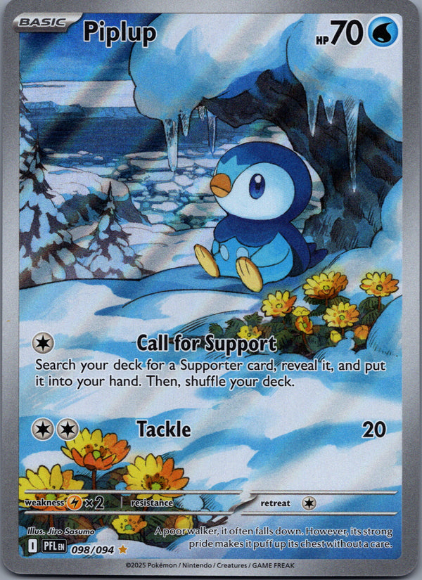 098 Piplup Phantasmal Flames Illustration Rare Near Mint