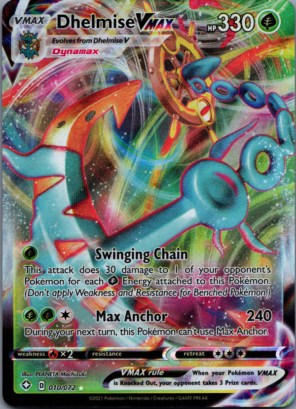 010 Dhelmise VMAX Shining Fates Holo Rare VMAX Near Mint