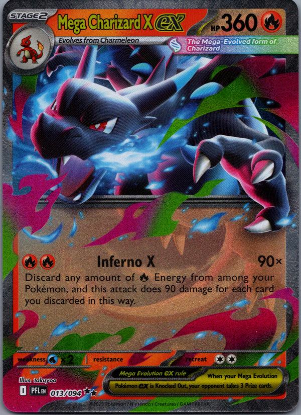 013 Mega Charizard X ex Phantasmal Flames Double Rare Near Mint