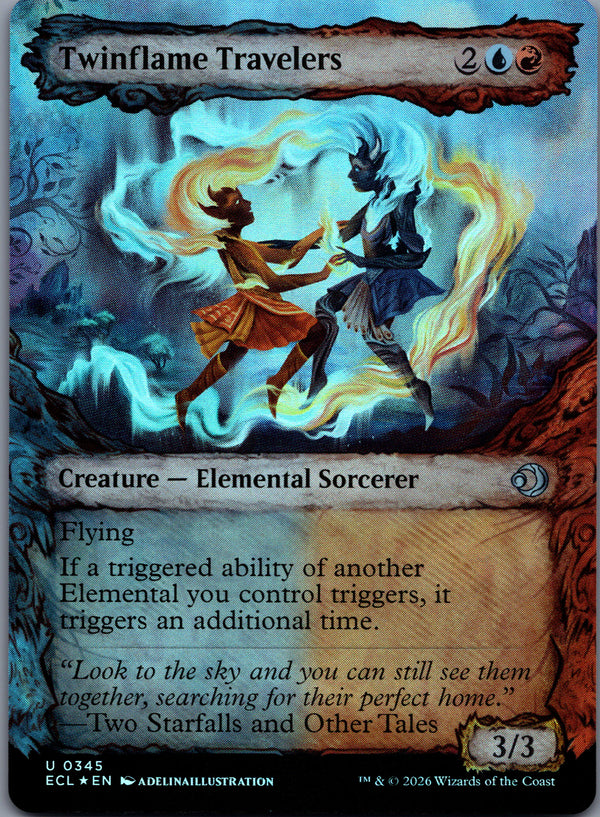 345 Twinflame Travelers [Foil] Lorwyn Eclipsed Uncommon Fable Frame Foil NM
