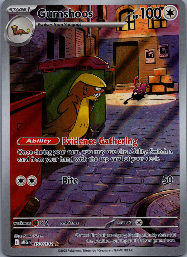 153 Gumshoos Mega Evolution Illustration Rare Near Mint