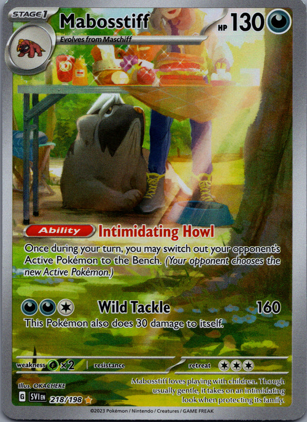 218 Mabosstiff Scarlet & Violet Illustration Rare Near Mint