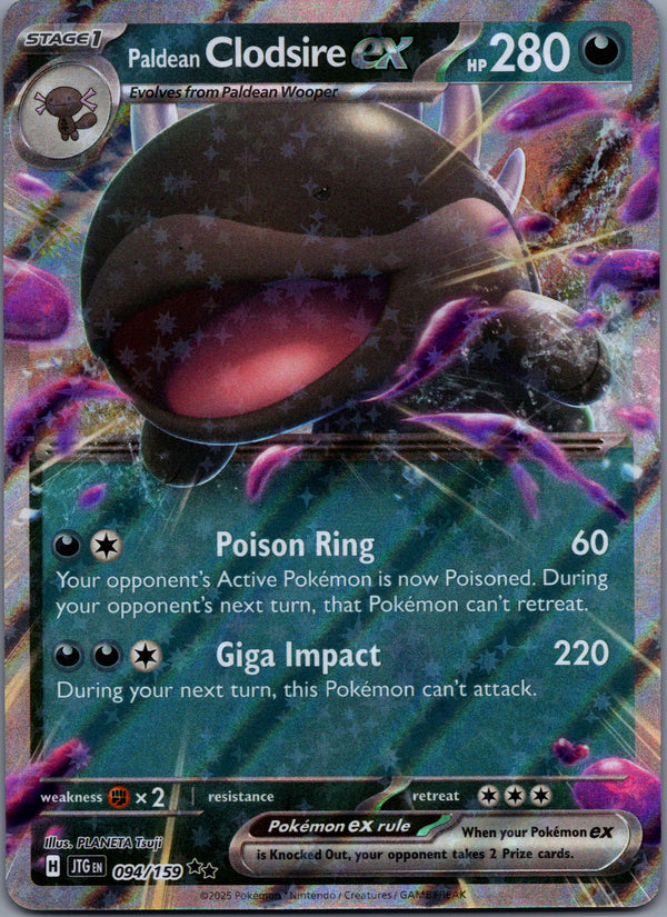 094 Paldean Clodsire ex Journey Together Double Rare Near Mint