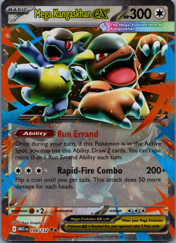104 Mega Kangaskhan ex Mega Evolution Double Rare Near Mint