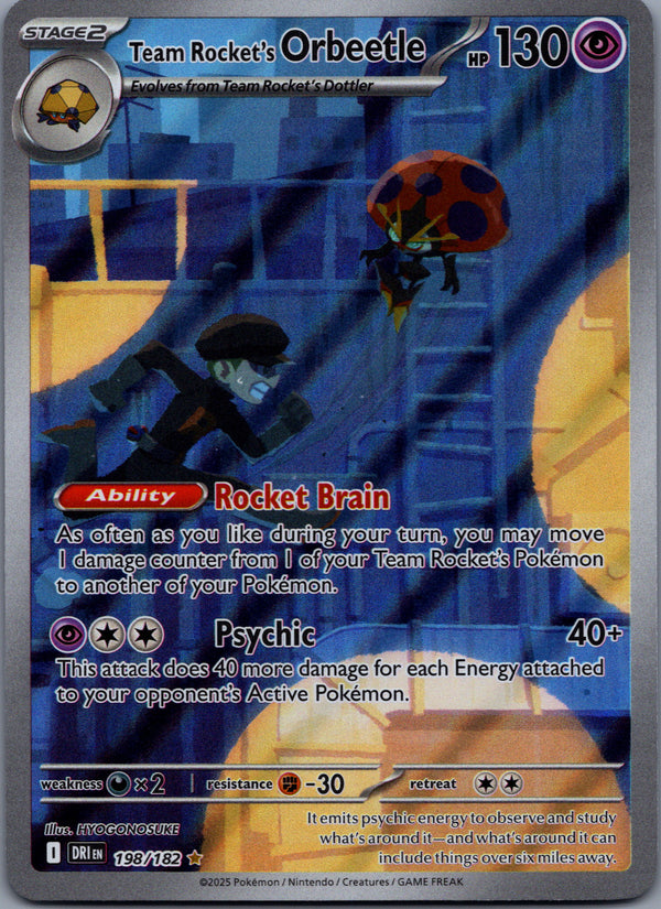 198 Team Rocket's Orbeetle Destined Rivals Illustration Rare Near Mint
