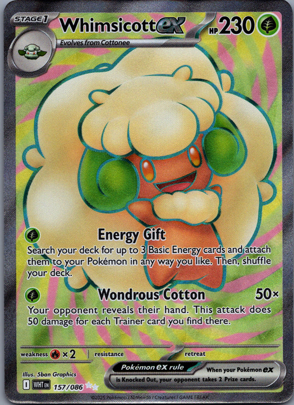 157 Whimsicott ex White Flare Ultra Rare Near Mint