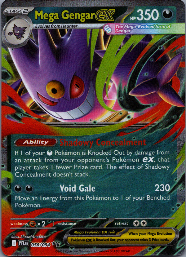 056 Mega Gengar ex Phantasmal Flames Double Rare NM