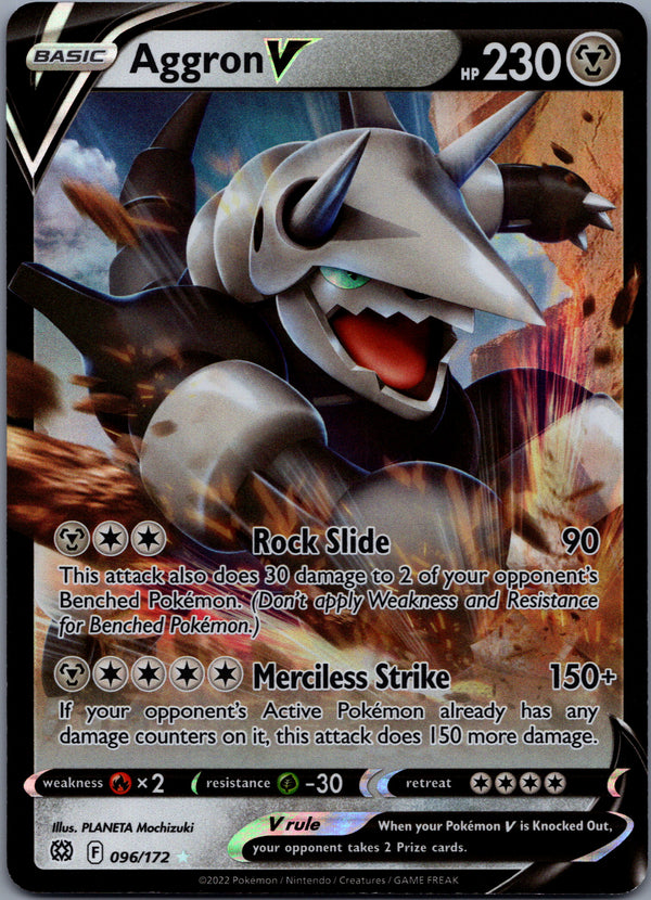 096 Aggron V Brilliant Stars Holo Rare V NM