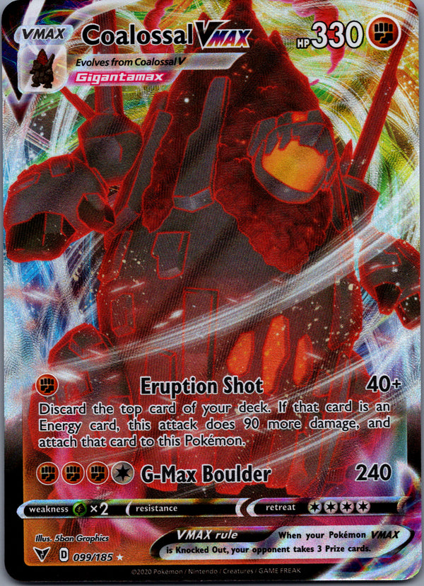 099 Coalossal VMAX Vivid Voltage Holo Rare VMAX Near Mint