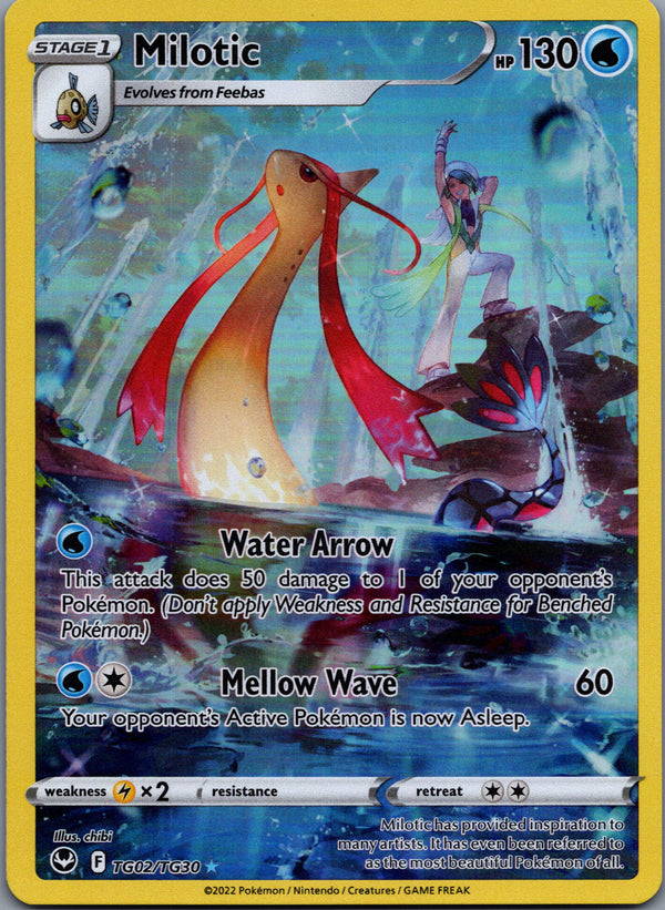 TG02 Milotic Silver Tempest Rare Holo Near Mint