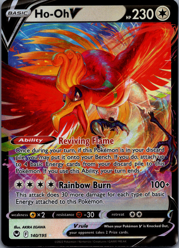 140 Ho-Oh V Silver Tempest Holo Rare V NM
