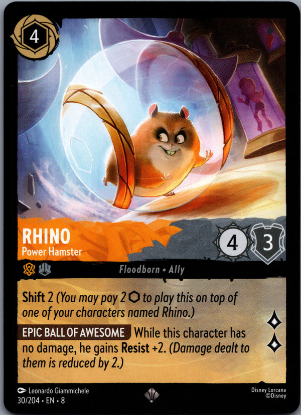 030 Rhino - Power Hamster Reign of Jafar Super Rare Near Mint