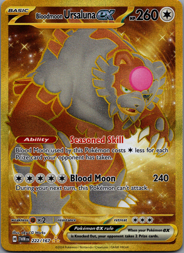 222 Bloodmoon Ursaluna ex Twilight Masquerade Hyper Rare Near Mint