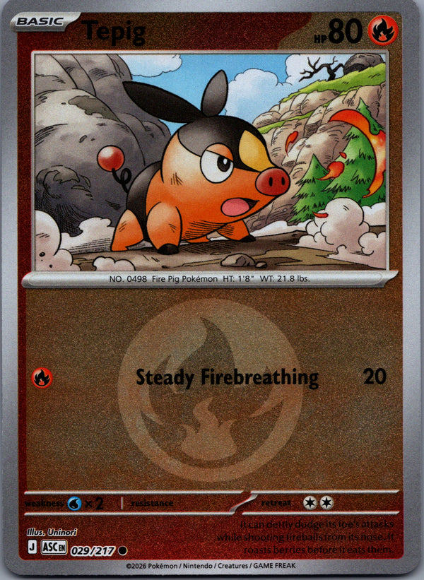 029 Tepig [Energy Reverse Holo] Ascended Heroes Common Near Mint