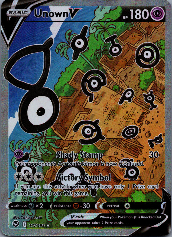 177 Unown V Silver Tempest Rare Ultra Near Mint