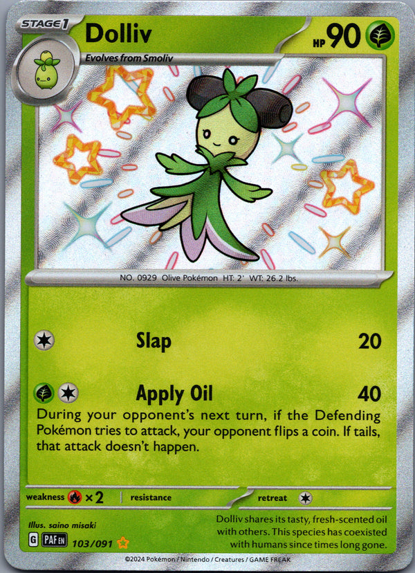 103 Dolliv Paldean Fates Shiny Rare Near Mint