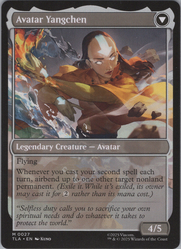 027 The Legend of Yangchen Avatar The Last Airbender Mythic Rare Normal Near Mint