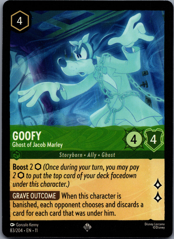 083 Goofy - Ghost of Jacob Marley Winterspell Super Rare Near Mint