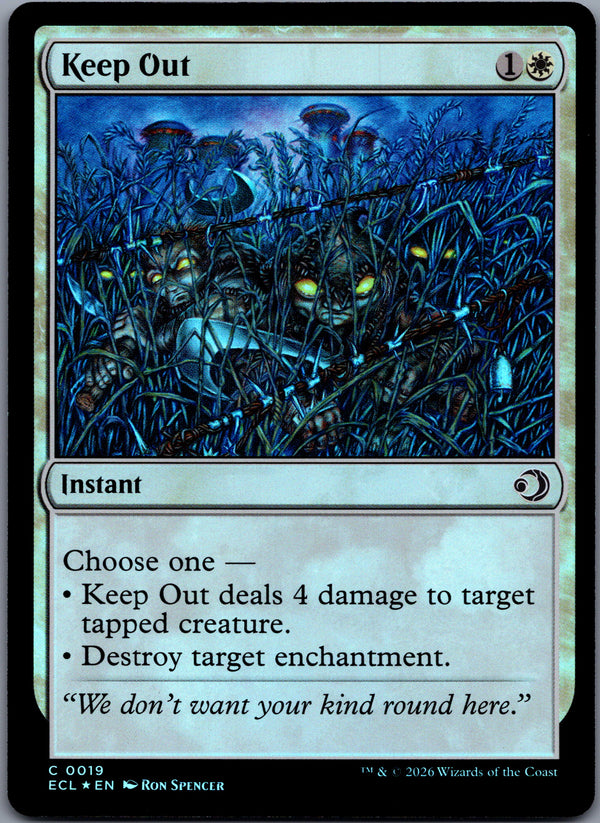 019 Keep Out [Foil] Lorwyn Eclipsed Common Foil Near Mint