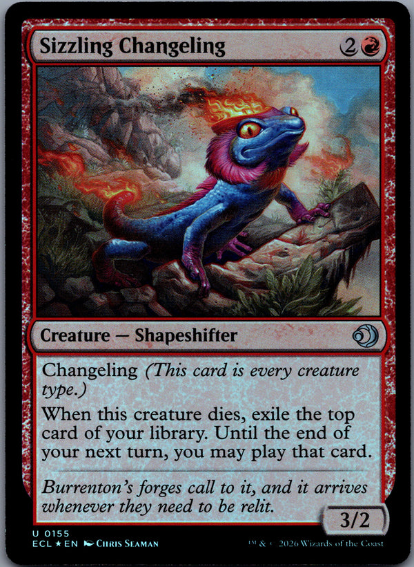 155 Sizzling Changeling [Foil] Lorwyn Eclipsed Uncommon Foil Near Mint