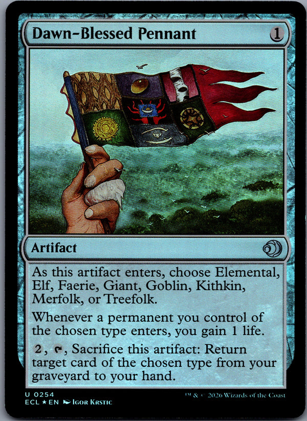 254 Dawn-Blessed Pennant [Foil] Lorwyn Eclipsed Uncommon Foil Near Mint