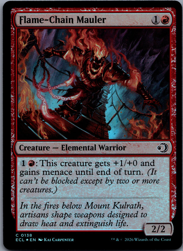138 Flame-Chain Mauler [Foil] Lorwyn Eclipsed Common Foil Near Mint