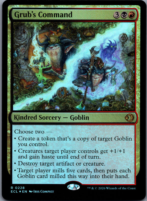228 Grub's Command [Foil] Lorwyn Eclipsed Rare Foil Near Mint