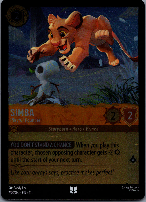 023 Simba - Playful Pouncer [Foil] Winterspell Uncommon NM