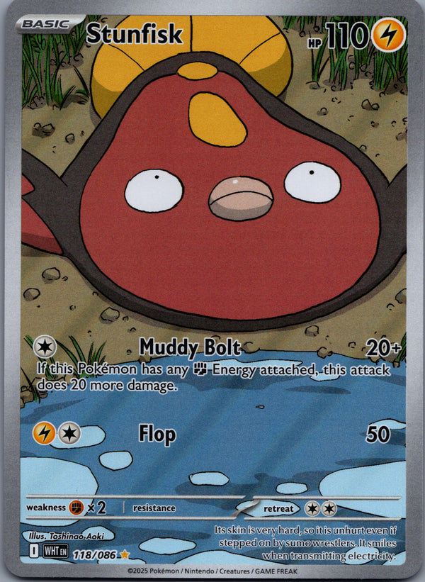 118 Stunfisk White Flare Illustration Rare Near Mint