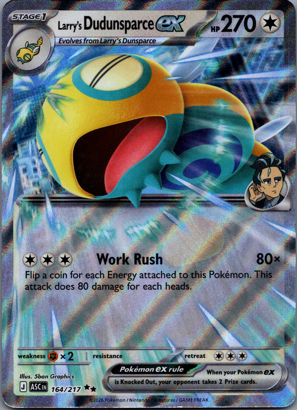 164 Larry's Dudunsparce ex Ascended Heroes Double Rare NM