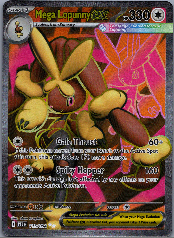 115 Mega Lopunny ex Phantasmal Flames Ultra Rare Near Mint