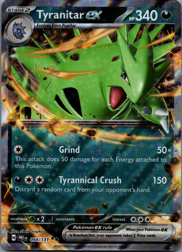 064 Tyranitar ex Prismatic Evolutions Double Rare NM