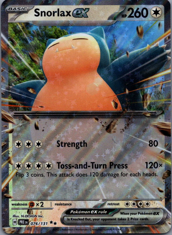 076 Snorlax ex Prismatic Evolutions Double Rare Near Mint