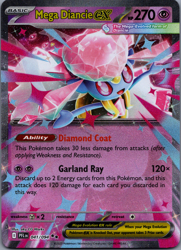 041 Mega Diancie ex Phantasmal Flames Double Rare Near Mint