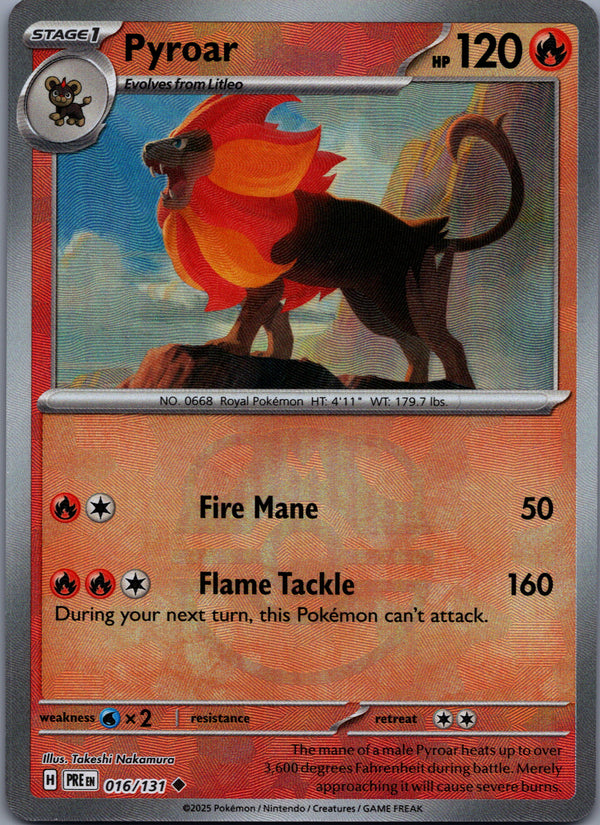 016 Pyroar [Master Ball] Prismatic Evolutions Uncommon Near Mint
