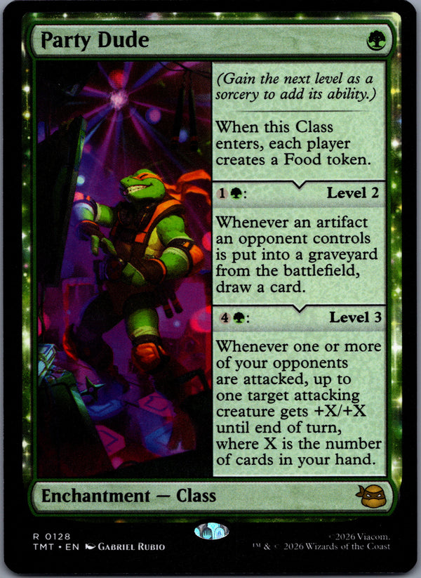 128 Party Dude Teenage Mutant Ninja Turtles Rare Normal Near Mint
