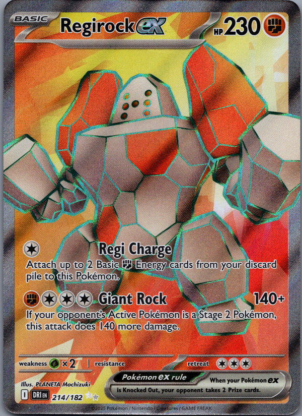 214 Regirock ex Destined Rivals Ultra Rare Near Mint