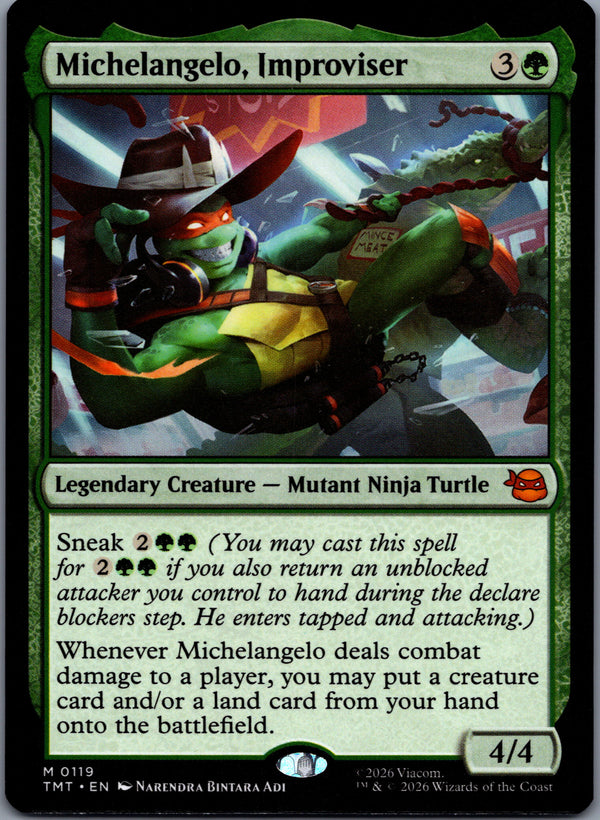 119 Michelangelo, Improviser Teenage Mutant Ninja Turtles Mythic Normal Near Mint