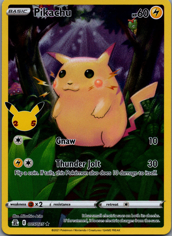 005 Pikachu Celebrations Rare Holo Moderately Played