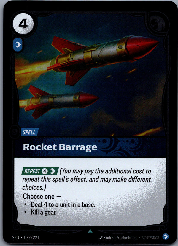077 Rocket Barrage [Foil] Spiritforged Uncommon NM