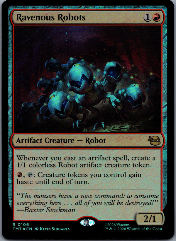 106 Ravenous Robots [Foil] Teenage Mutant Ninja Turtles Rare Foil Near Mint