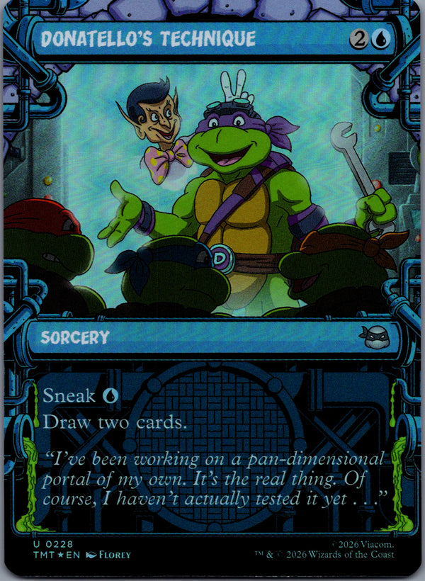 228 Donatello's Technique [Foil] Teenage Mutant Ninja Turtles Uncommon Showcase Foil NM