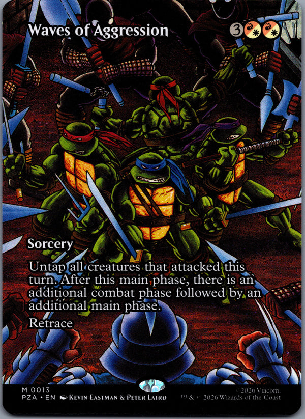 013 Waves of Aggression Teenage Mutant Ninja Turtles Source Material Mythic Borderless Near Mint