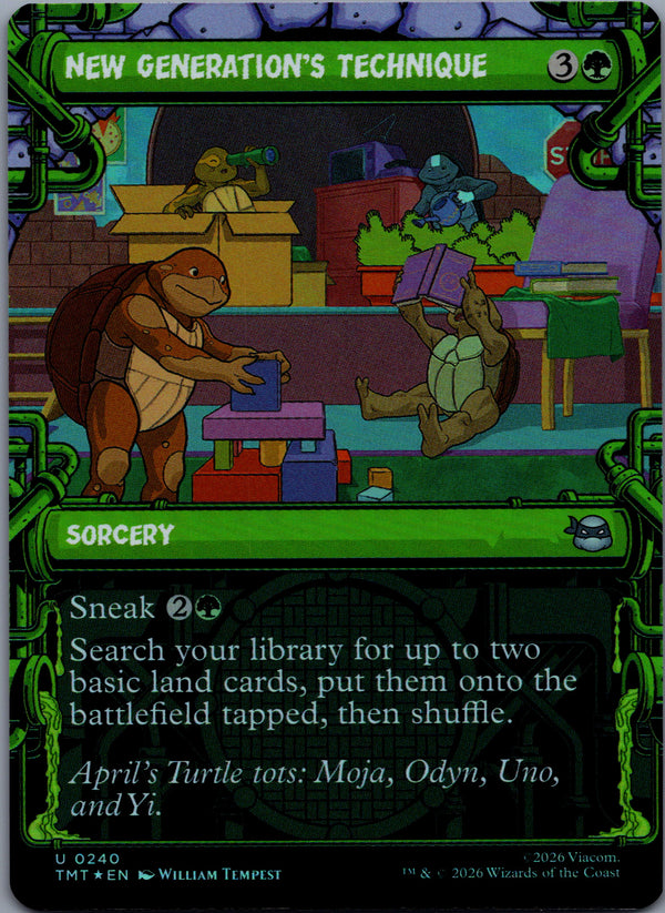 240 New Generation's Technique [Foil] Teenage Mutant Ninja Turtles Uncommon Showcase Foil NM