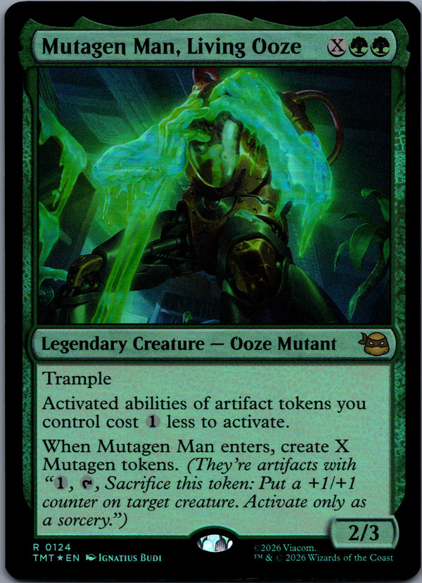 124 Mutagen Man, Living Ooze [Foil] Teenage Mutant Ninja Turtles Rare Foil NM