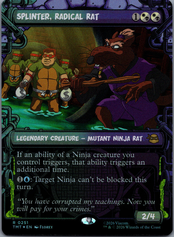 251 Splinter, Radical Rat [Foil] Teenage Mutant Ninja Turtles Rare Showcase Foil Near Mint