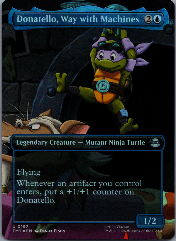197 Donatello, Way with Machines [Foil] Teenage Mutant Ninja Turtles Uncommon Borderless Foil NM