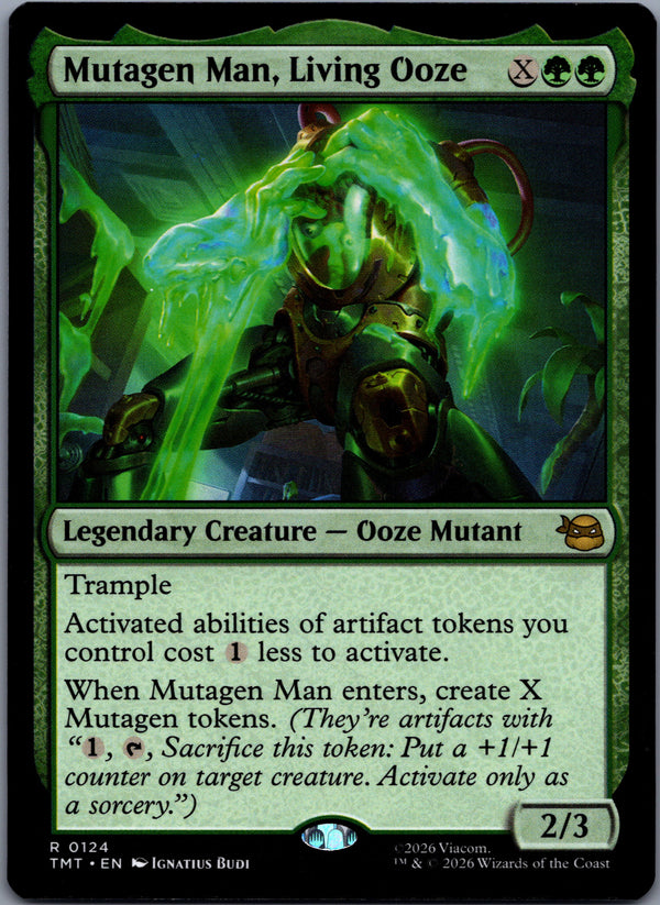 124 Mutagen Man, Living Ooze Teenage Mutant Ninja Turtles Rare Normal NM