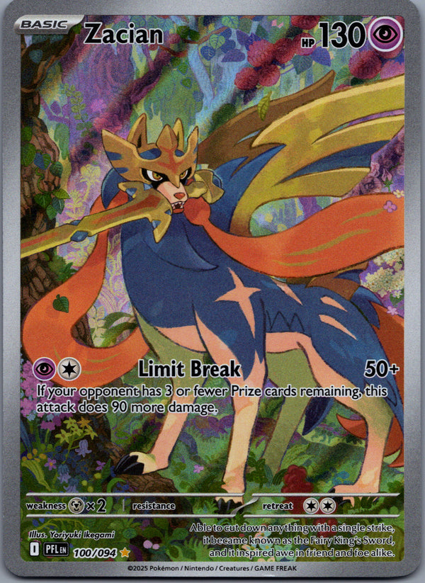 100 Zacian Phantasmal Flames Illustration Rare Near Mint