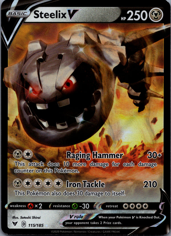 115 Steelix V Vivid Voltage Holo Rare V Near Mint